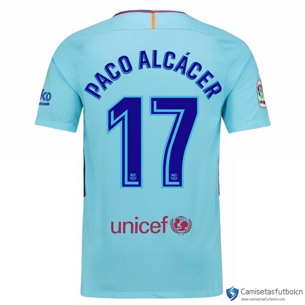 Camiseta Barcelona Segunda equipo Paco Alcacer 2017-18